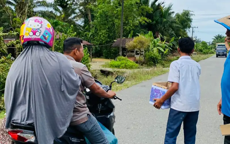 Turun ke Jalan, Pelajar SMP di Nagan Raya Galang Dana untuk Korban Gempa Turki
