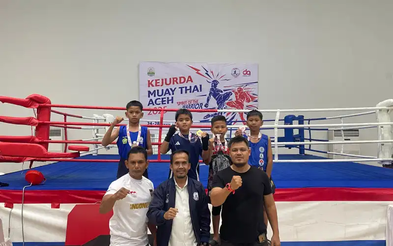 Ashim Al Maqdisi Raih Emas Kelas 34 Kg di Kejurda Muaythai Aceh 2025