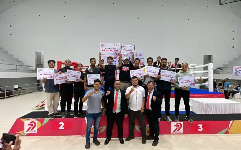 Bireuen Raih Juara Umum Kejurda Muaythai Aceh 2025
