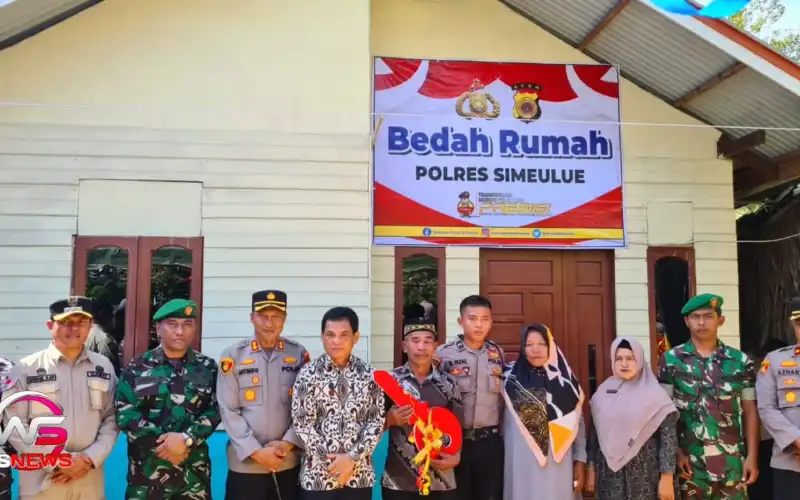 Pj Bupati Ahmadlyah, Resmikan Program Bedah Rumah Polres Simeulue