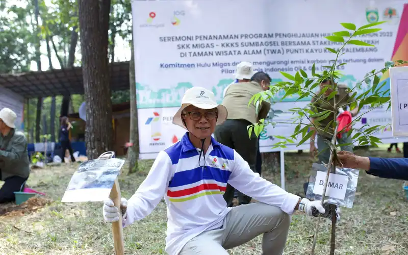 Jaga Lingkungan, Industri Hulu Migas Tanam Pohon Di Hutan Wisata Kota Punti Kayu Palembang