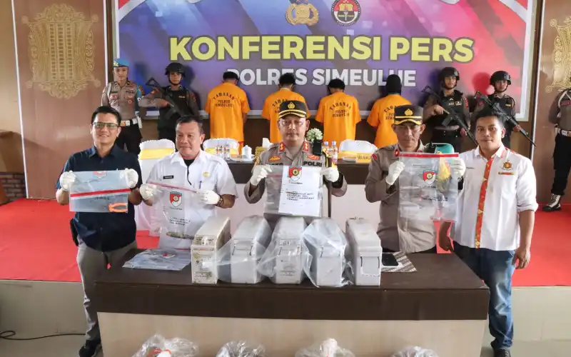 Polres Simeulue Berhasil Ringkus Pelaku Pencurian Baterai Tower dan Minyak Solar