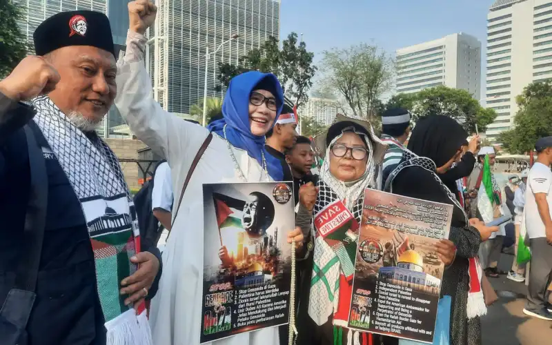 Emak-Emak Indonesia Dukung Palestina Keluar Dari Cengkraman Israel&nbsp;