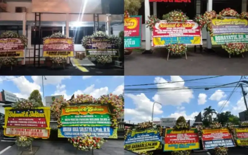 Kajari Purwakarta Baru Harus Tegas, Ratusan Karangan Bunga Pejabat Penuhi Kantor Kajari Purwakarta