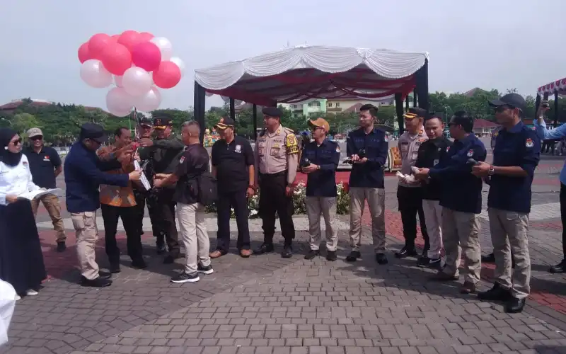 Sukseskan Pemilu 2024, KPU Kabupaten Tangerang Laksanakan Apel Gelar Pasukan