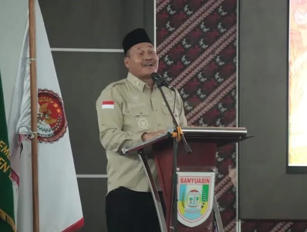 H Saripudin Kian Populer, Dikukuhkan Jadi Ketua Forum Komunikasi Kades Indonesia Banyuasin